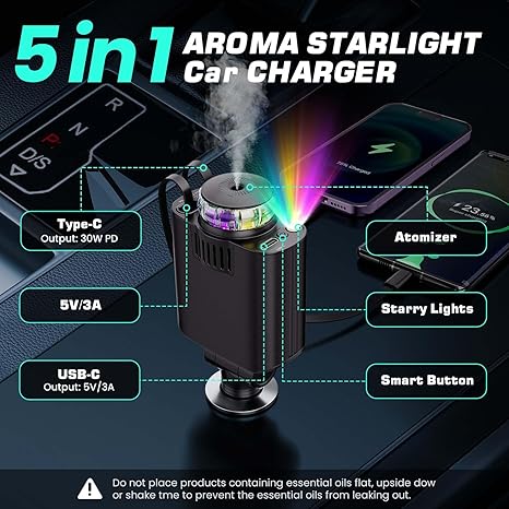 5 in 1 CAR CHARGER + 30% OFF + FREE DELIVERY